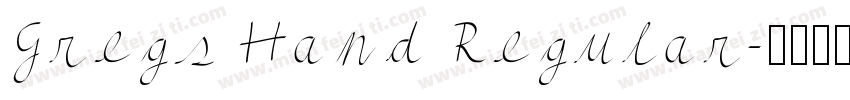 Gregs Hand Regular字体转换